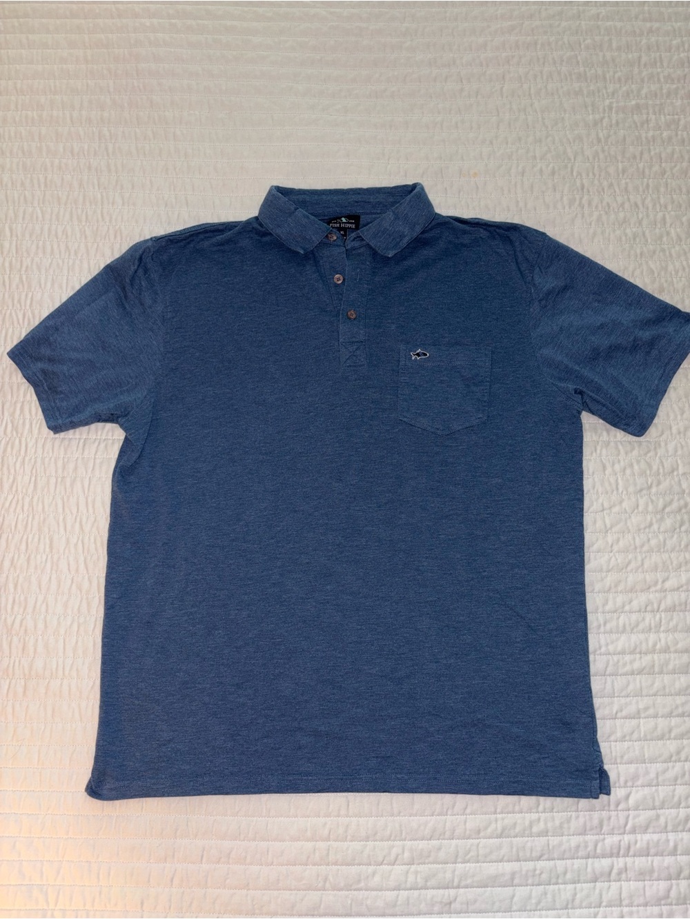 Fish Hippie Men’s Blue Polo Shirt - XL